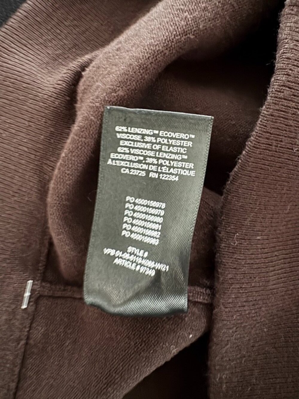 Aritzia Babaton Rodin Knit Jogger High Rise Rich Mocha Brown Size XL - Picture 10 of 10